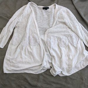 Lane Bryant Light Weight Boho Sweater Cardigan with Lace Size 18/20